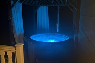 La roulotte dorée & bain nordique privatif