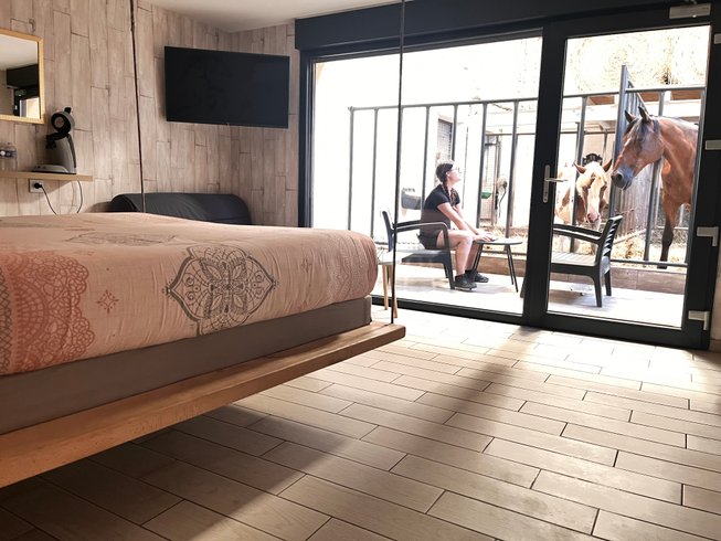 Hébergement AbracadaRoom : Suite 3 - 3 pers. terrasse avec des chevaux pour voisin de chambre - Image 1