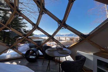 Zome jacuzzi et sauna privatif à Saint-Martin-D'uriage (1)