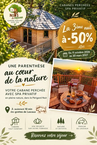 Hébergement AbracadaRoom : La Cabane des Nids en Périgord & Spa - Image 3