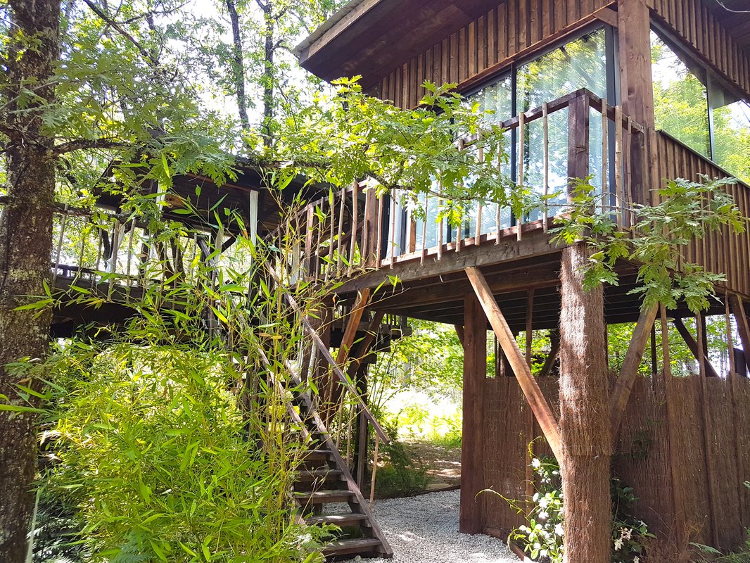 Cabane Réminiscence et Spa dans les arbres à Origne (1)
