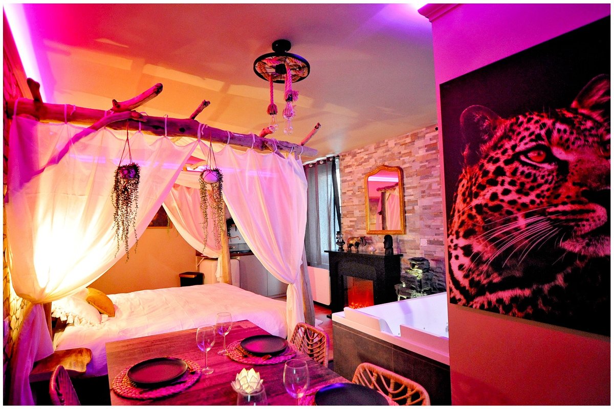 Évasion safari unique, SPA XXL, CASCADE D'EAU, CINÉMA PRIVÉ, 5 min du centre à Bourgoin Jallieu (16)