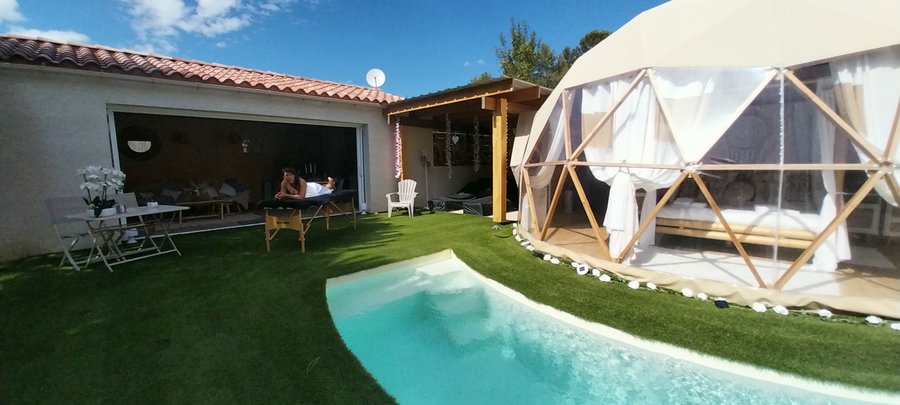 Hébergement AbracadaRoom : "M"ANON-Dôme Géodésique, piscine, spa et sauna. - Image 43