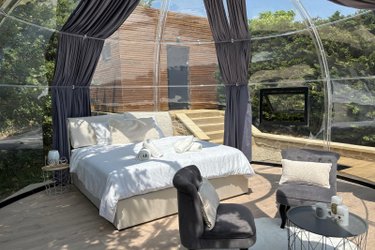 La Bulle StélléA SPA Privatif, Domaine CollinéA en Drôme Des Collines à Bathernay (3)