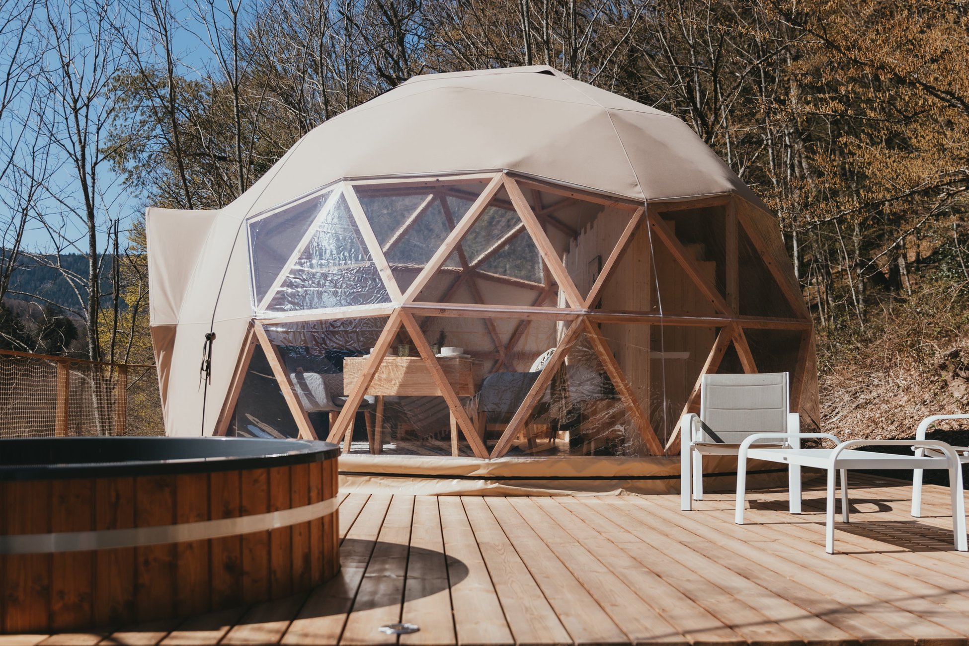 Hébergement UnicStay : Dôme géodésique dans les arbres à Oberhaslach