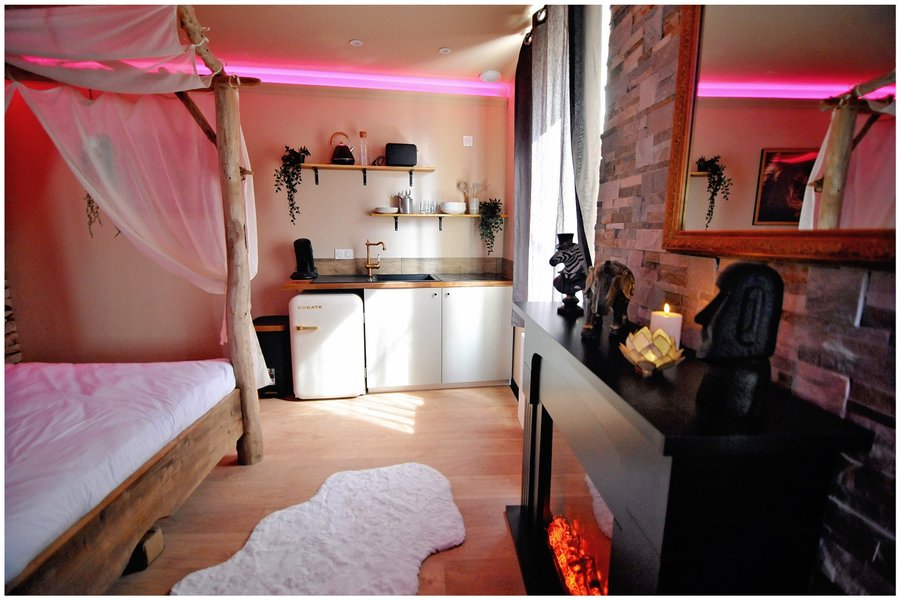 Hébergement AbracadaRoom : Évasion safari unique, SPA XXL, CASCADE D'EAU, CINÉMA PRIVÉ, 5 min du centre - Image 8