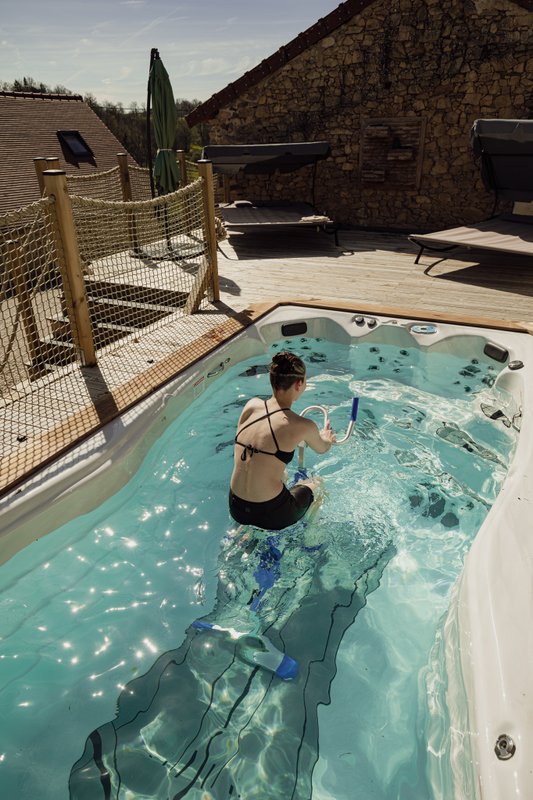 Les 3 Clefs de GaYa - Spa de nage, Sauna, lit hydromassant & relaxation immersive - 4pers. à Saint Jean Ligoure (10)
