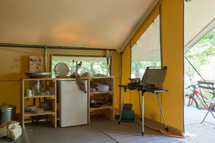 intérieur Tente Trappeur