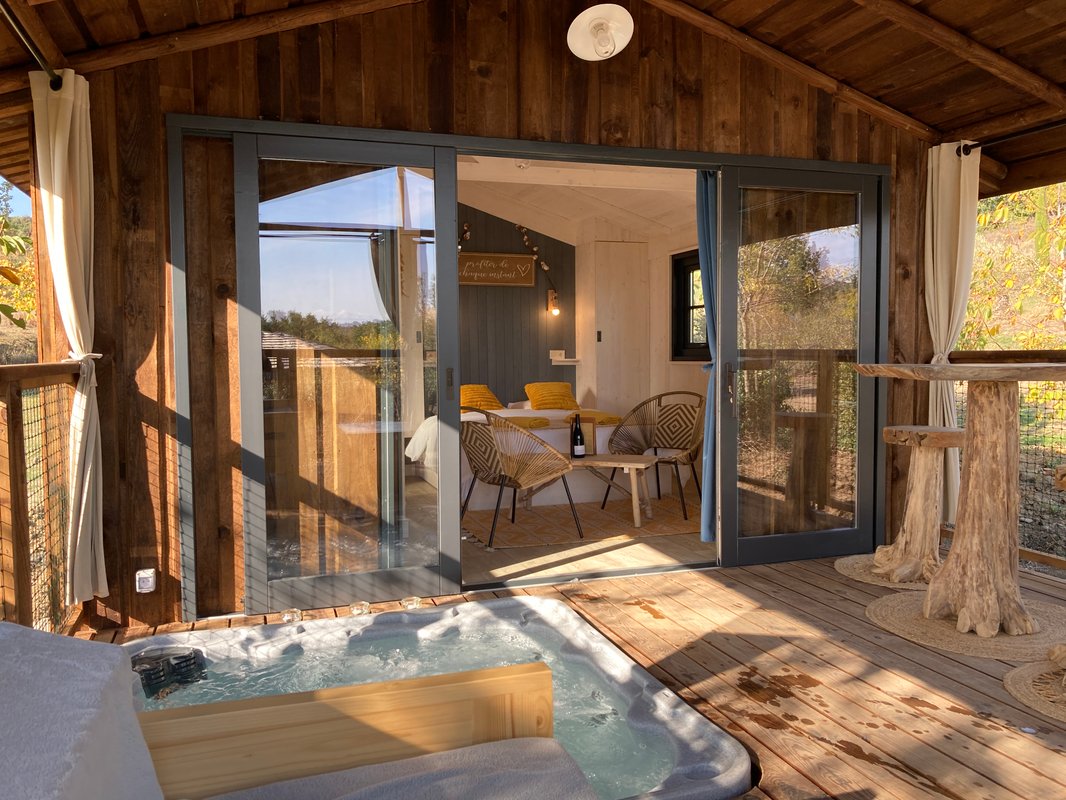 Cabane Miel et Coton -  spa privatif à Villarzel Du Razès (2)