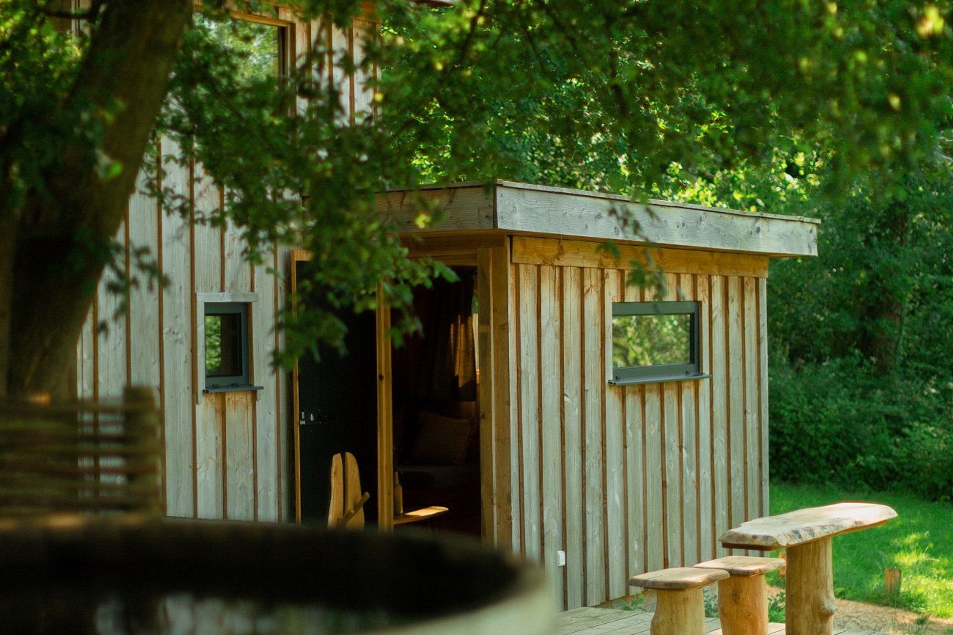 Hébergement UnicStay : Cabane Spa Robinson Ambre à St-Léger-Aux-Bois