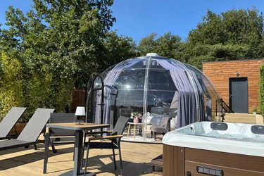 La Bulle StélléA SPA Privatif, Domaine CollinéA en Drôme Des Collines à Bathernay (1)