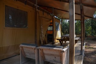 Tente et tente lodge Landes