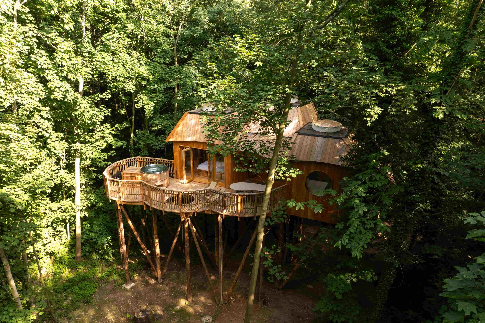 Hébergement UnicStay : Cabanes Famille Spa sur Pilotis à Raray