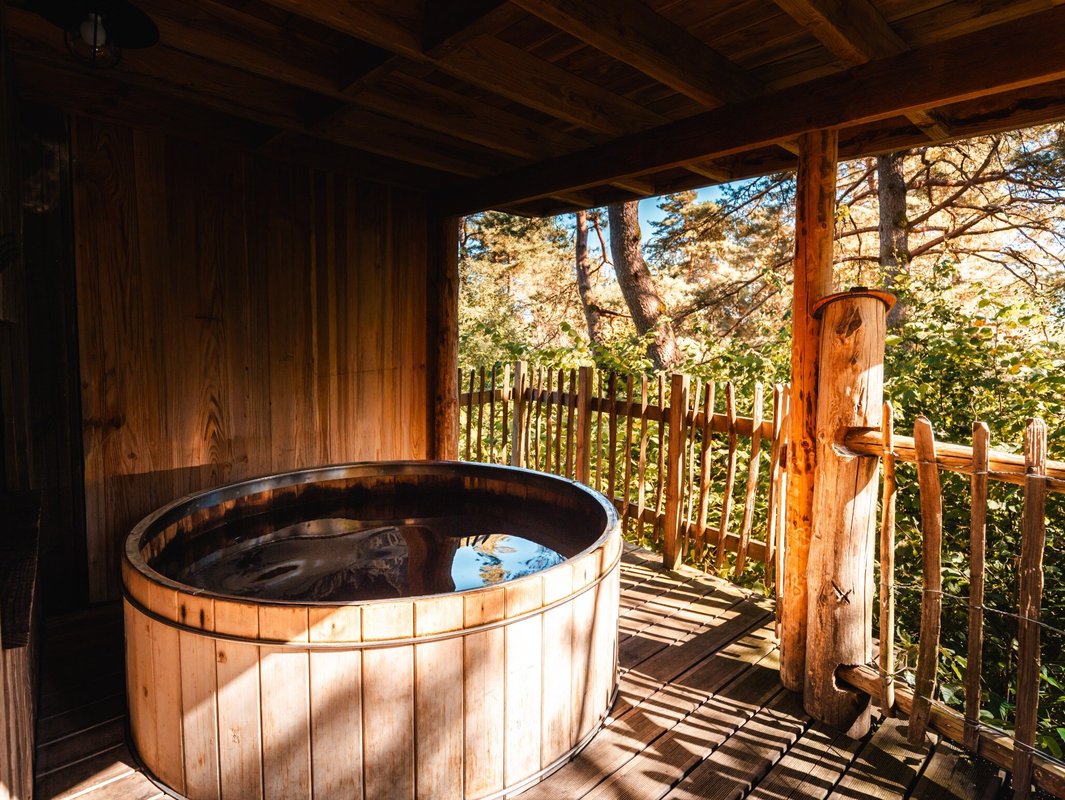 Cabane perchée Deluxe Famille avec Spa à Champdray (22)