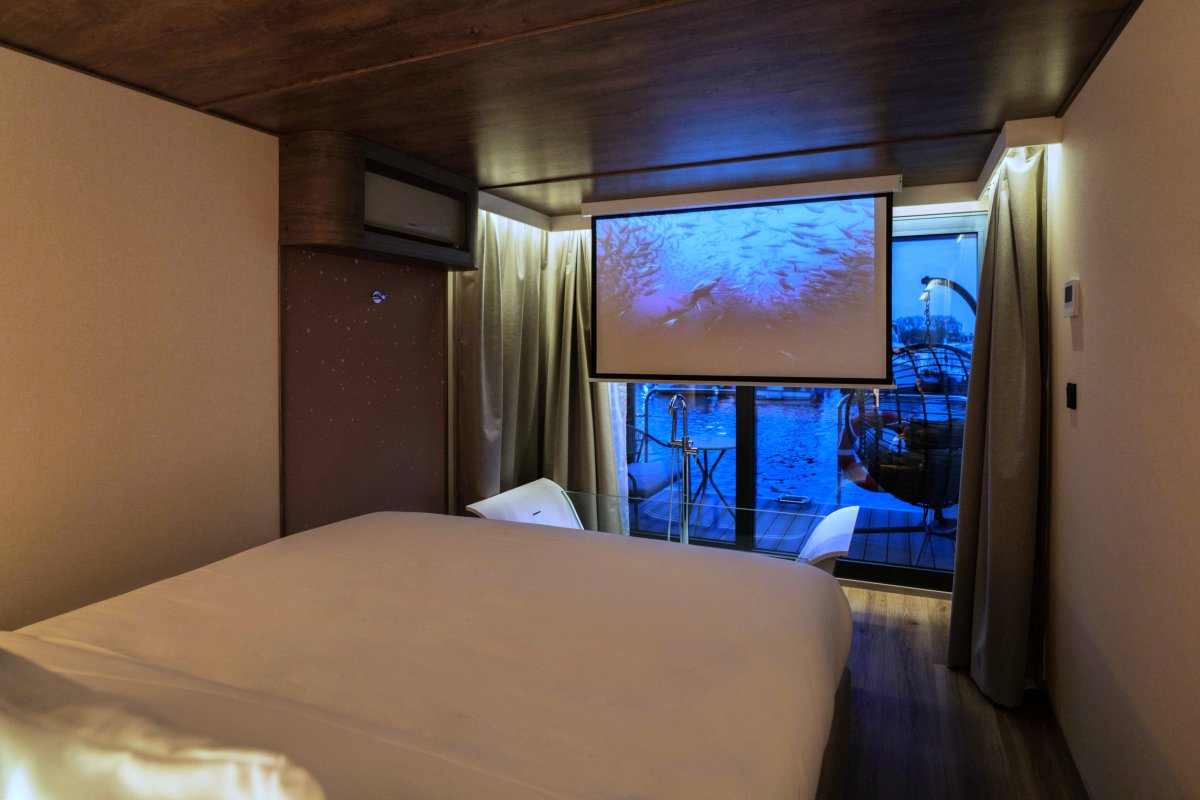 Suite flottante Lit king-size Balnéo à L'isle Adam (8)