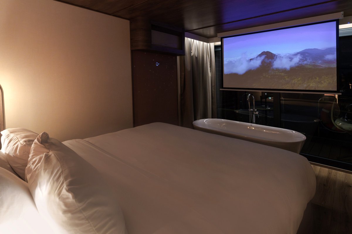 Suite flottante Supérieure Lit king-size Balnéo à Saint-Martin-La-Garenne (7)