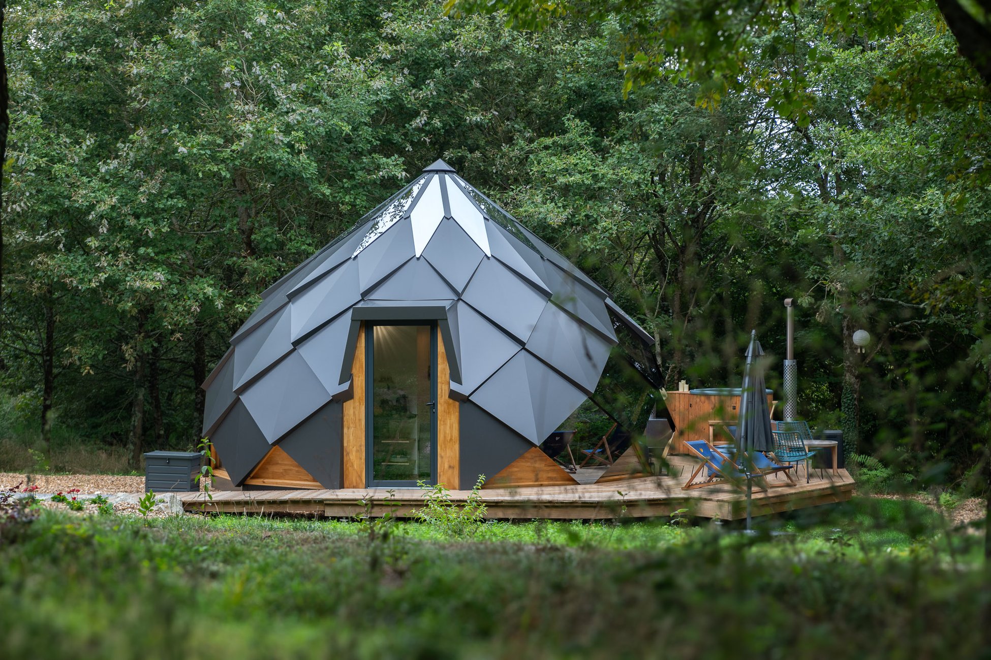 Hébergement UnicStay : Le zome : Nuit sous les étoiles  & spa privatif à Le Poiré Sur Vie
