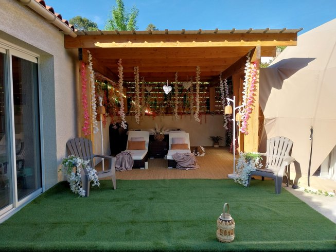 Hébergement AbracadaRoom : "M"ANON-Dôme Géodésique, piscine, spa et sauna. - Image 19