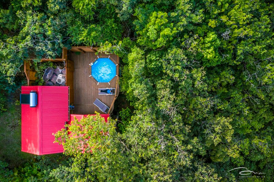 Réservation Cabane dans les arbres en Guadeloupe - Jungle Lodge - piscine privée