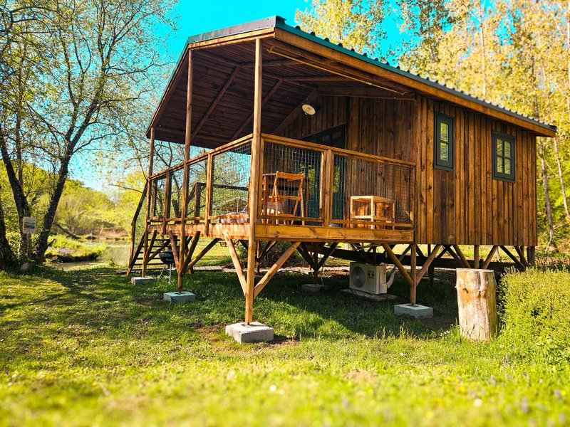 Hébergement AbracadaRoom : La Cabane du Héron, lodge sur pilotis, étang, nature, biodiversité - Image 2
