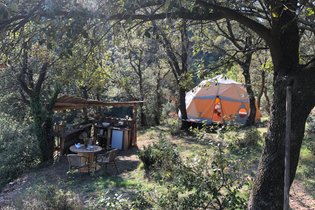 Le luxe champêtre d'un Géodôme en châtaignier