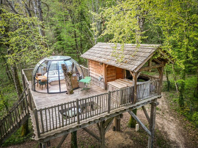 Hébergement AbracadaRoom : Dôme perché Spa - Chouette - Image 1