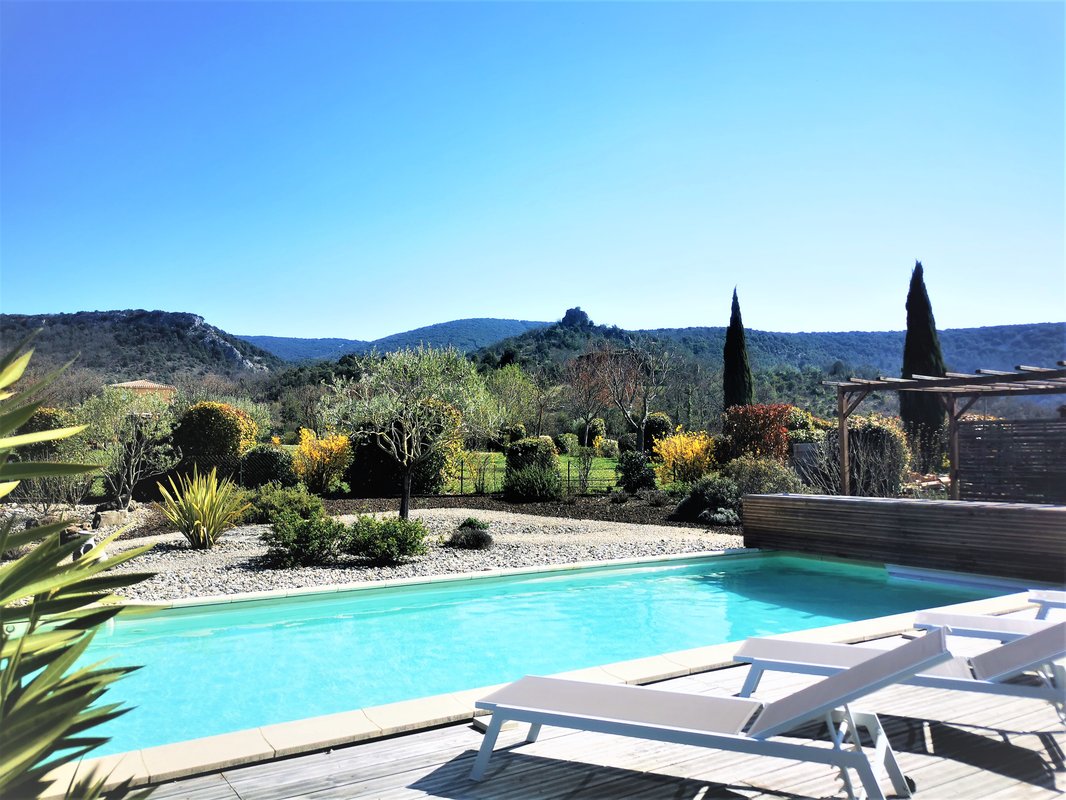 Villa Font Vive - Chambre d'hôtes "La Beaume" écologique avec piscine et cuisine à Grospierres (1)
