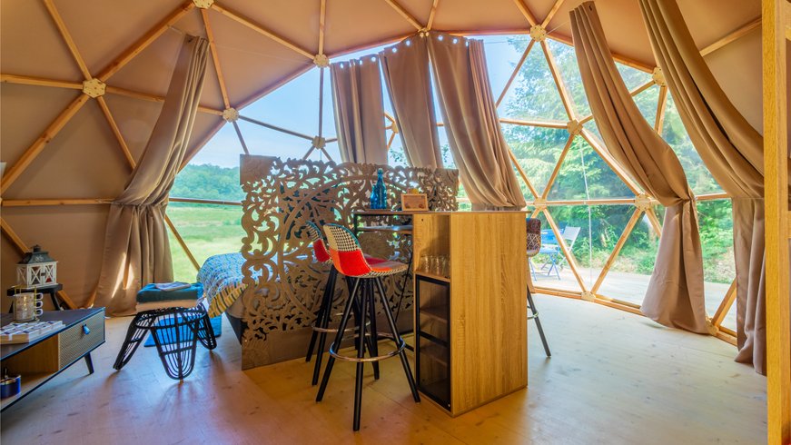 Hébergement AbracadaRoom : Andromède & Spa : Dôme Géodésique pour nuitée à la belle étoile - Image 11