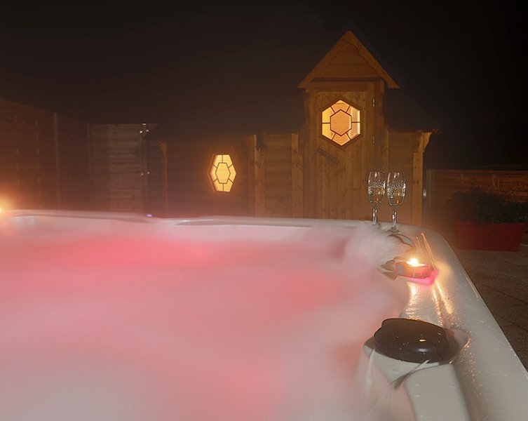 Gîte kota avec spa et sauna privatifs