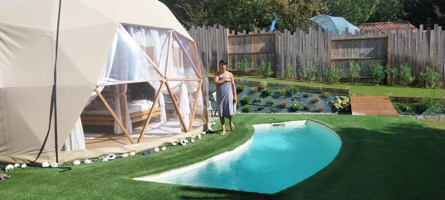 Hébergement AbracadaRoom : "M"ANON-Dôme Géodésique, piscine, spa et sauna. - Image 40