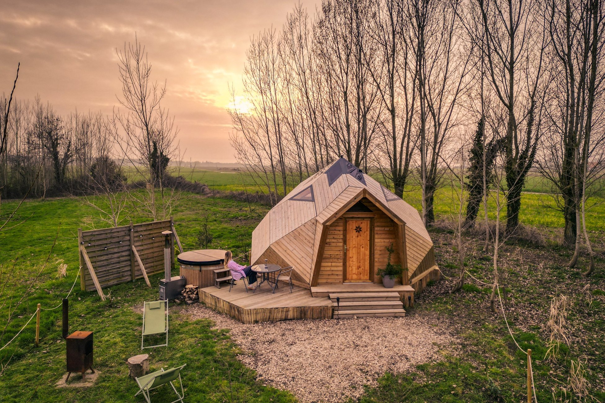 Hébergement UnicStay : Zome Sweet Zome & Bain nordique à Zutkerque