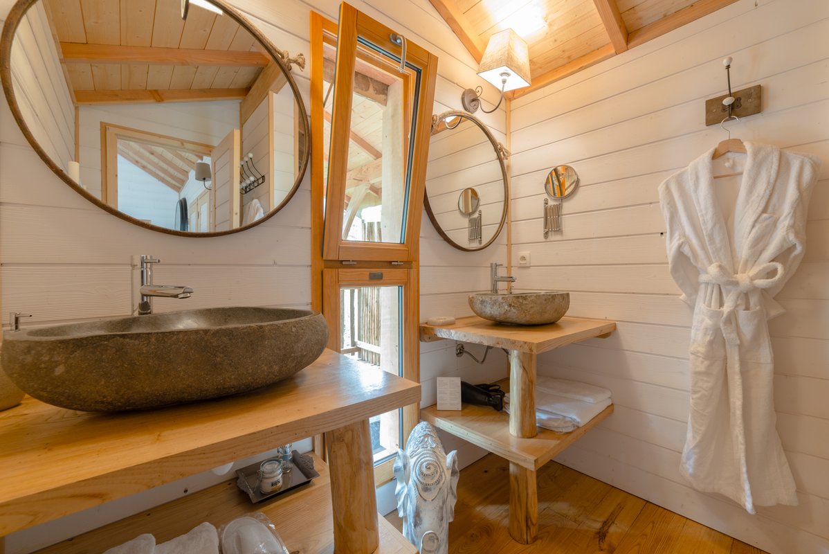 salle de bain cabane