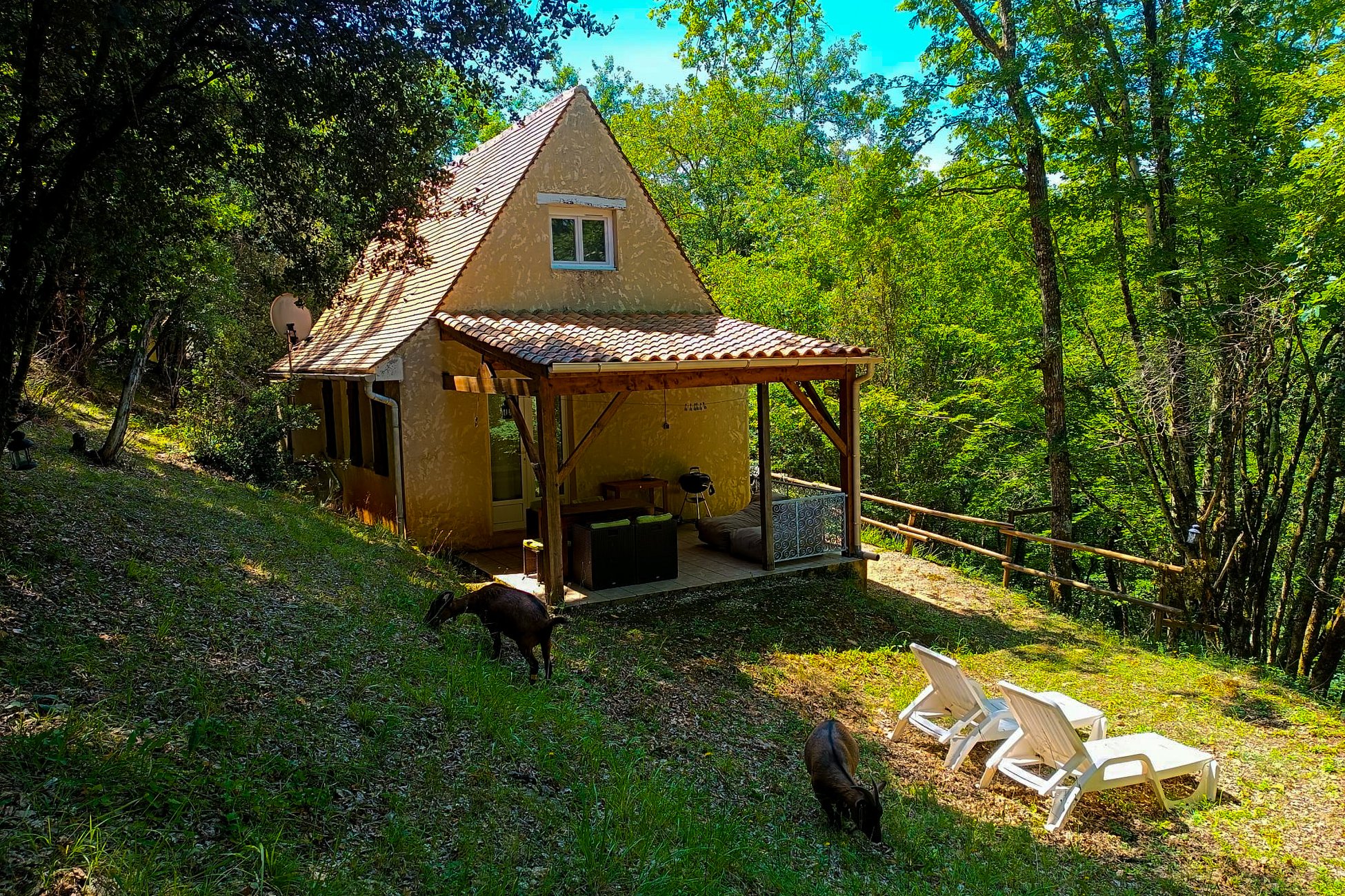 Hébergement UnicStay : Gîte dans les bois, au coeur du Périgord noir avec étang privé à Saint Andre Allas