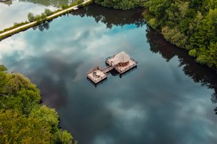 Cabane sur l'eau Territoire de Belfort