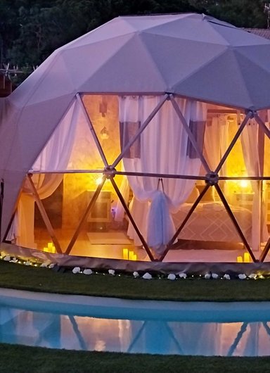 "M"ANON-Dôme Géodésique, piscine, spa et sauna. à Malves En Minervois