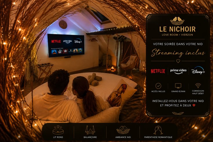 Hébergement AbracadaRoom : Le Nichoir balançoire table de massage - Image 9