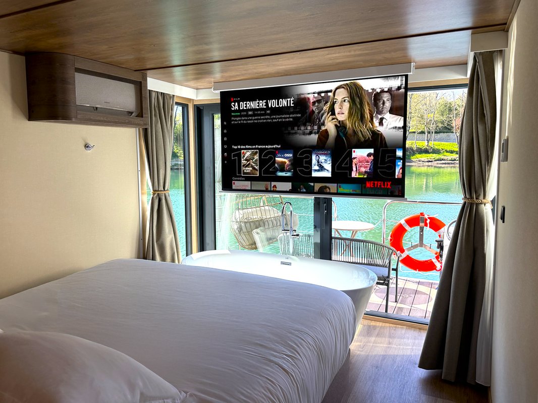 Suite flottante Supérieure Lit king-size Balnéo Sauna à Poissy (1)