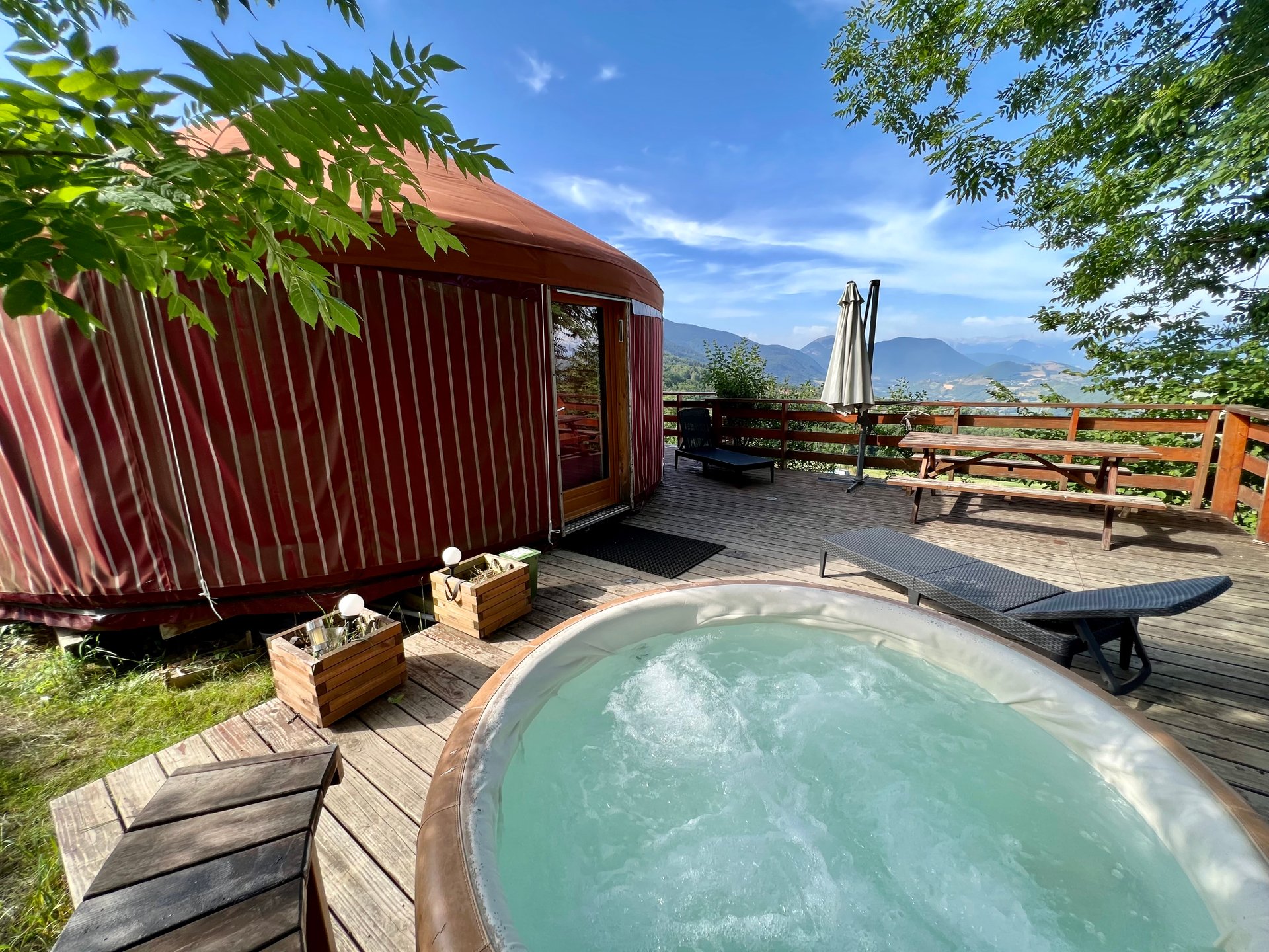 Yourte avec Spa privé, 4 places