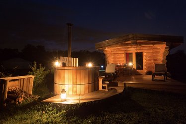Cabane de Trappeur & Spa privatif à Le Nizan (1)