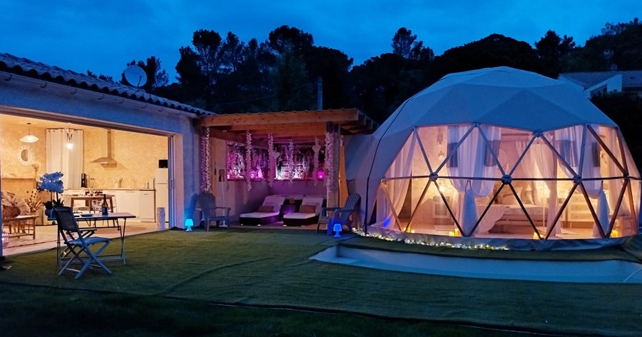 Hébergement AbracadaRoom : "M"ANON-Dôme Géodésique, piscine, spa et sauna. - Image 14