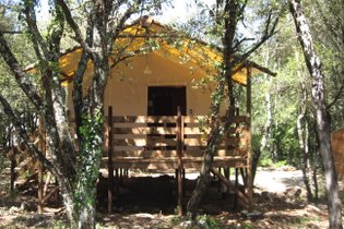 Tente lodge sur pilotis